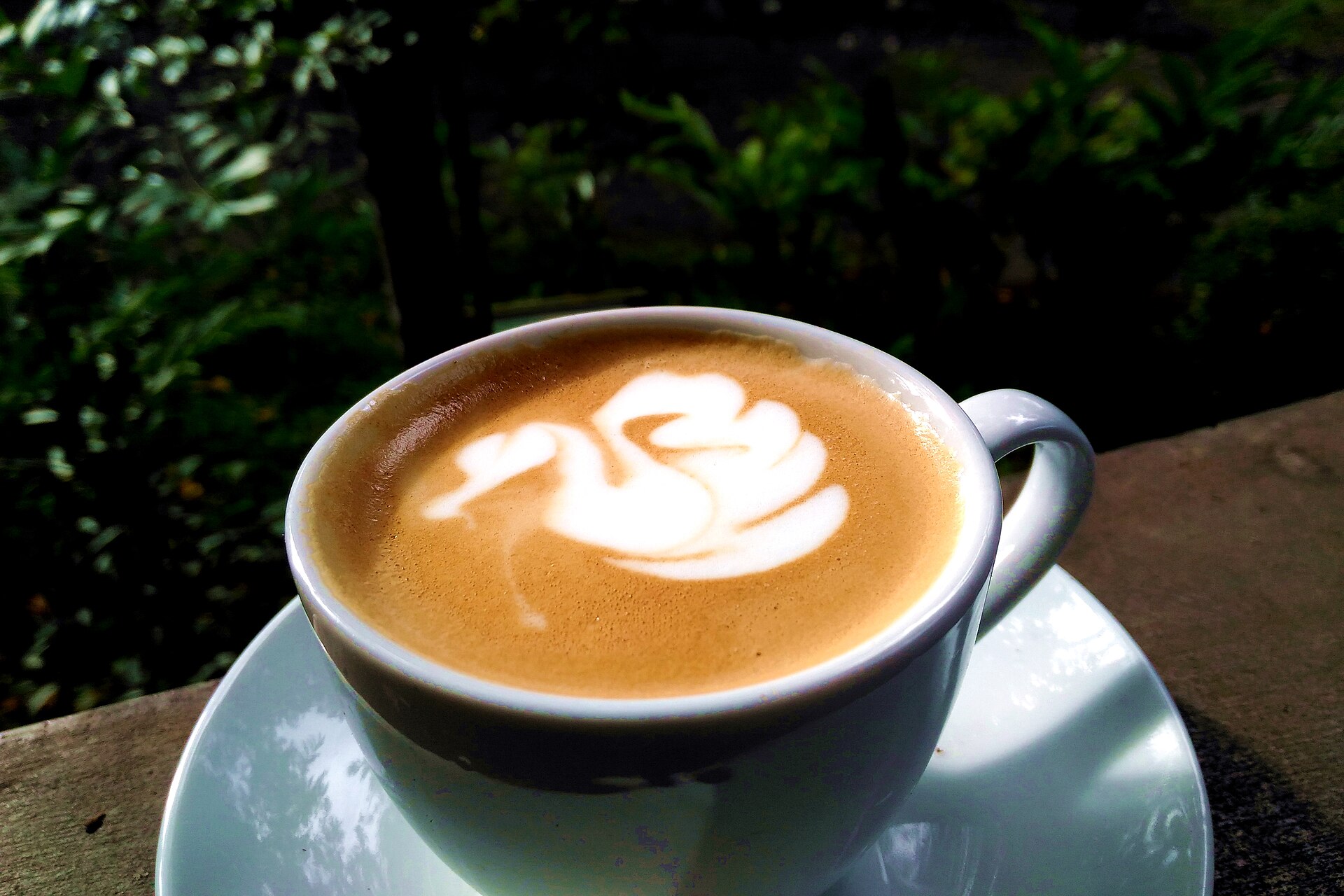ラテアートのコーヒー